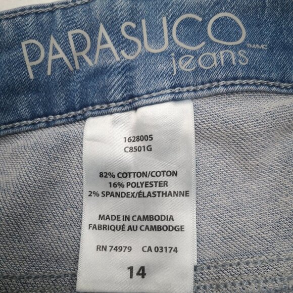 NWT Parasuco Ladies Size 14 Mid Rise Classic Fit w/ Tummy Control Jean Shorts - Picture 3 of 13